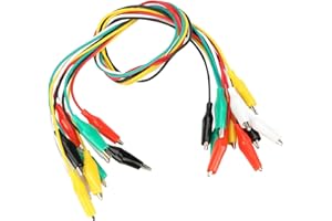 FTVOGUE 10 szt. 50 cm kolorowy klips kabel podwójnie zakończony multimetr przewód testowy