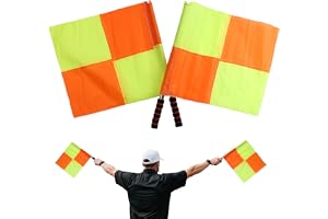2 stycken domare flaggor, fotbollsdomarflaggor, domarflagga, flagga fotboll domare, hörnflaggor, fotboll hörnflaggor för fotbollsplan
