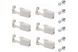 EABDICE 6 Piezas Pistolas para Perforar la Oreja, Pistolas Desechables para Piercing de Oreja, Kit de Perforación de Orejas Estéril con Aretes, Aplicar para Niñas, Mujeres y Hombres(Blanco)