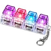 Talky Işıklı Mini Klavye Anahtarlık, Click Sesli Mekanik Switch Fidget Oyuncak,RGB LED Işıklı Stres Giderici