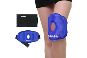 WORLD-BIO Knee Ice Pack Wrap, Reusable Hot & Cold Gel Pack for Knee Replacement Surgery Recovery, Pain Relief from Arthritis, Meniscus Tear, ACL Injury & Swelling | Flexible Compression Support 11.5 * 10.7"