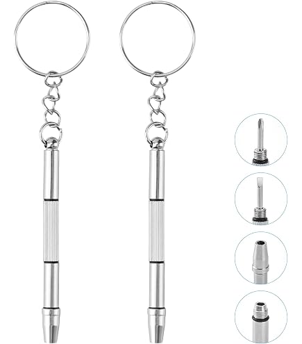 Brillen Schraubenzieher Set, 2 Stück Mini Schraubenzieher Mit Schlüsselring