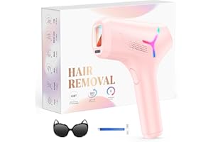 Haarlosy IPL Laser Hair Removal - Faster & Salon Quality Result at Home, IGBT Painless Hair Removal Device for Women and Men, Long Lasting Smoothness on Face, Bikini Line, Underarms, Body, Pink