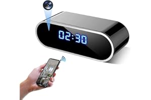 LAOZITONG 4K UHD Spy Camera Hidden Camera in Clock WiFi Hidden Cameras Video Recorder Wireless IP Camera Indoor Home Security Monitoring Nanny Cam 140° Angle Night Vision/Motion Detection