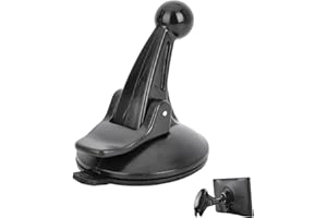 QBDIANGEN Car Sat Nav Holder for Garmin, 17mm Suction Cup Mount with Ball Connector, Replacement Windscreen Suction Cup Mount Fit for Garmin Drivesmart Nuvi Zumo NuLink Dezl Driveassist (Black; 70mm*56mm)
