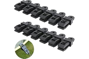 ZOVATOR 12 PCS Heavy Duty Tarpaulin Clips Set, Tarp Clip Clamp Camping Tent Clips Crocodile Mouth Clips Plastic Tent Clips Instant Awning Clamp for Tents Tarp Caravan Garden Shade Cloth Boat Cover (B)