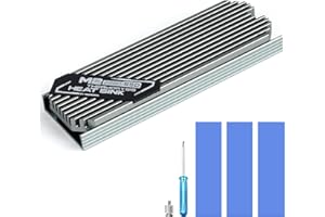 ASTARON M.2 SSD Kühlkörper 2280, dünner Kühler mit Nano-Wärmeleitpads (0,5–1 mm), NVME M2 Wärmeleitpad, doppelseitiger Kühlkörper für PC/PS5/Gaming-Laptops (Silber)