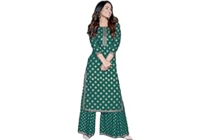 Traditional Jaipur Damen Rayon Smarty Kurti in attraktivem Design mit Pant Set Party Wear Dres