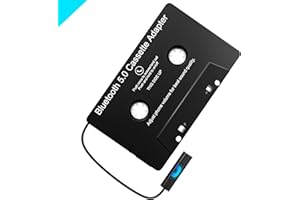 voijump Car Audio Cassette to Aux Adapter,Wireless Cassette Audio Receiver,Tape Player Bluetooth 5.0 Cassette Aux Adapter,Audio Cable Tape Adapter for Car, Phone, MP3 ect. Black
