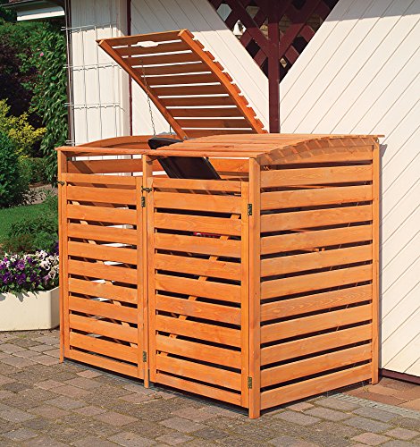 Promadino Mülltonnenbox "Vario III" für 2 Tonnen