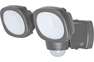 Brennenstuhl LUFOS Reflektor LED z bateriami/Kinkiet Zewnetrzny z bateria i czujnikiem ruchu (Oswietlenie zewnetrzne z 8 wysokiej jakosci markowymi diodami LED, 2x 240 lumenów, IP44)