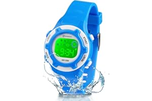GUUMUXIN Reloj Niño Niña Digital,7 Colores Impermeables Relojes de Pulsera Infantil,Relojes Deportivos de Pulsera Multifuncionales para Exteriores con Cronómetro/Alarma para Niños