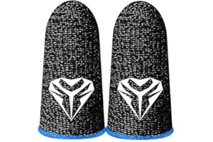 Kexpery 1 par de fundas de dedo para juegos PUBG universales a prueba de sudor antideslizantes para dedos para juegos móviles (azul)