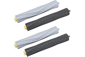 Jajadeal Accessoires de Brosse pour iRobot Roomba 800 & 900 Série, Brosse Principale pour 860 861 865 866 870 871 880 885 886 890 900 960 966 980 Robot Aspirateur avec 4 Brosses en Caoutchouc