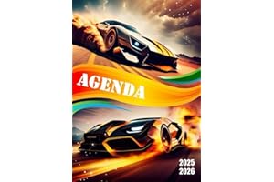 Agenda Scolaire 2025 2026: Voiture de Course pour garcon | Organisateur et Planificateur Journalier | Étudiants - Collège - Lycée