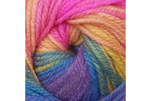 JAMES C. BRETT Wendy Wools Giggles Rainbow Double Knitting 100g Ball Multicoloured (WG12)