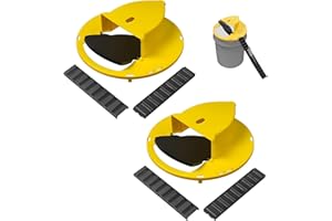 CAMILIFE Piège à Souris et Rats Vivants en Plastique, Couvercles Jaunes Capture Simultanée de Plusieurs Rongeurs, Utilisation Intérieure et Extérieure, Adapté aux Fûts de 5 Gallons (2)