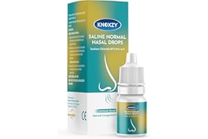 Knoxzy Saline Nasal Drops – Suitable for Children – Instant Relief for Blocked Nose & Sinuses (10ml) (10 ml, 1, Count)