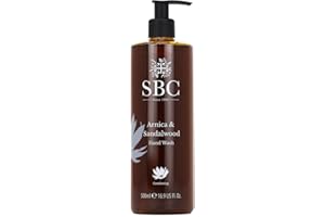 SBC Skincare - Sapone per Mani con Arnica e Sandalo - 500 ml - Aiuta a Rilassare la Tensione Muscolare - Mantiene la Pelle Pulita e Morbida - Gel Idratante - Arnica & Sandalwood Hand Wash