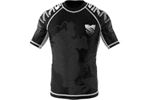 SMMASH Rashguard Homme Haut De Sport T Shirt Manche Courte Tee Shirt De Compression MMA UFC Running Sport Boxe MMA RDX Kickboxing Krav Maga Respirant Résistant