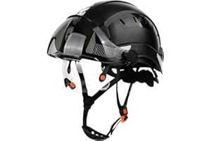 ‎GREEN DEVIL GREEN DEVIL EN397 & EN166 Zertifizierter Industrieschutzhelm mit getöntem + klarem Visier | Sicherheitshelm mit Doppelvisier für BAU, Handwerk & Industrie | Belüfteter ABS-Arbeitsschutzhelm