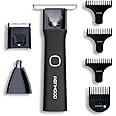 MENHOOD Men's WaterProof Cordless Grooming Trimmer for Men, Suitable for Beard, Body Private Part Shaving, Head and Pubic Hair, 150min Run Time (Black) (Trimmer Ultra)