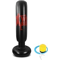 Winload Standboxsack Kinder, 160cm Aufblasbarer Boxsäule Stehend, Fitness Krafttraining Dekompression Boxsack für…