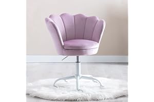 WAHSON OFFICE CHAIRS Wahson aksamitne krzesło biurkowe dla dzieci, obrotowe krzesło z podłokietnikami, dla dziewcząt, dzieci, do nauki, krzesło biurowe, regulacja wysokości, fioletowe