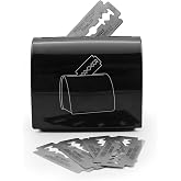 Safe Storage Waste Box for Metal Design Razors, Nature-Friendly Tiny Design, 50 Waste Razor Capacity, Razor Moth