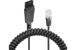 SinLoon Cable Adaptador RJ9 a QD de Auriculares Con Desconexión Rápida - Compatible Con Plantronics, Nortel, Mitel, Aastra, NEC y Más
