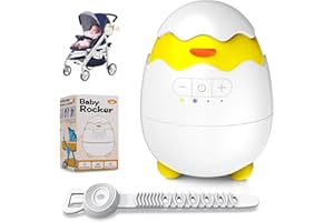 Robofun Baby Rocker, Mecedora automática para Cochecito - portátil, Mecedora suave, temporizador de 30/60/90 minutos, carga USB-C, 3 ajustes de intensidad - Apta para todos los cochecitos