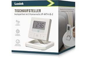 Lenink Tischaufsteller Halterung kompatibel mit Homematic IP-WTH-B-2,Smart Home Wandmontage Thermostat Desktop-Halterung,154666A0(Ohne Thermostat)