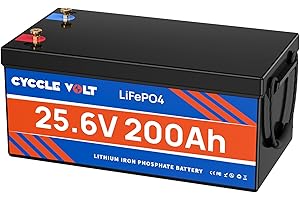CYCCLEVOLT 24 V 200 Ah LiFePO4 Battery with 200 A BMS, Max Load 5120 W Lithium Battery, 8000+ Cycles Deep Cycle Lithium Battery, Perfect for Caravans, Island Systems, Motorhomes, Boats, Solar Off-Grid