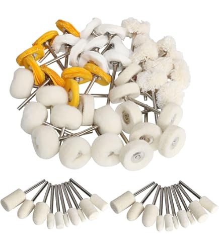 Dischi Per Lucidatura In Cotone Per Trapano - 10 Pezzi Con Mandrino 3mm, Per Dremel, Gioielli E Ruote - Foto 11