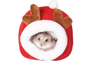 Andiker Letto per criceti, mini casetta per criceti, morbida e calda, carina e antiscivolo, per piccoli animali domestici (REH)