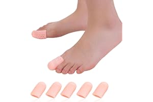 DECPROCH Zehenschutz großer Zeh, 10 Stück Zehenkappen Zehenschutz Zehenpolster Zehenverband Zehenschoner Zehenpflaster Silikon gegen Blasenbildung und Schwielen, Rosa