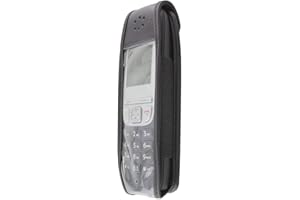 caseroxx Hülle Ledertasche mit Gürtelclip für Gigaset A415 / A415A aus Echtleder, Tasche mit Gürtelclip und Sichtfenster in schwarz