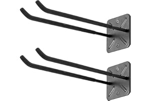 PYBTOOL Ganchos de Garaje de Alta Resistencia de 12 Pulgadas, Organizador de Herramientas Montado en la Pared para Neumáticos, Escaleras y Sillas Plegables