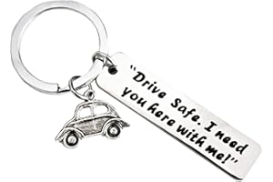 LAC EVERYTHING EVERYWHERE LAC Drive Safe Keyring - New Driver Gifts for Him Boyfriend - Car Key Chain Just Passed Driving Test or New Car Gifts