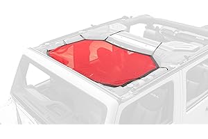 Rugged Ridge 13579.24 Front Eclipse Sun Shade, Red, for 2007-2018 Jeep Wrangler JK & JKU