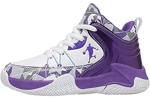 WOWEI Zapatillas de Baloncesto para Niños Deportivas Sneakers Moda Calzado de Baloncesto para Niño Zapatillas de Bsquetbol Aire Libre Correr Ligeras Zapatos de Running