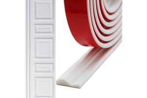 OWDFF Moulure Murale Garniture Murale Autocollante Moulure Adhesive à Décoller et à Coller Blanc Décoration Murale pour Carrelage, Miroir, Plafond, Sol, Panneau, Armoire (2.7cm*5)