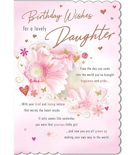 Tarjeta De Cumpleaños Tradicional Para Sobrina, 7.0 X 5.0 In, Piccadilly Greetings