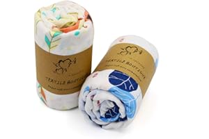 FenFang Mussole Neonato, 2 Coperta Mussola Copertina Neonato, 120 X 120 cm Bambù Cotone Ideali come Lenzuolino, Accappatoio, Telo per Fasciare Regali