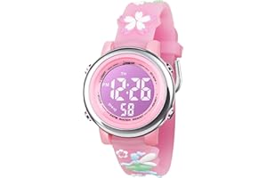 Bigmeda Montre Enfant Numérique Sport 30M Etanche Multifonction Électronique Montres 7 Couleur LED Rétro Eclairage pour 3 Ans à 12 Ans Enfants Fille Garçon