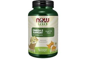 NOW Foods Mascotas, Animales De Omega-3 Apoyo 180 Unidades 320 g