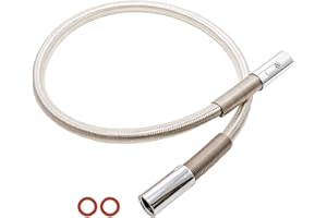 GOLDMAN SERVICE | Flexibler Schlauch aus Metall, verstärkt, für industrielle Gastronomie-Wasserhähne, universeller Ersatz für Restaurant-Küchenspülen, 1/2 Zoll Gewinde lang 95 cm