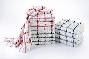 ARITRADERSLTD JUMBO TEA TOWELS, Kitchen Tea Towels 100% Cotton Soft Touch Dish Cloth Hotel Quality Professional Catering Grade Available in Pack of 3, 6, 9, 12 (Pack of 12)