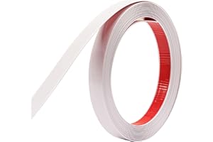 ZOWZOW 6,1M Peel and Stick Wall Molding Trim, Flexible Self-Adhesive PVC Trim for Walls, Edges, Borders, Window Frames & Backsplash Tiles, Paintable White, Waterproof Easy DIY, 20mm x 1mm