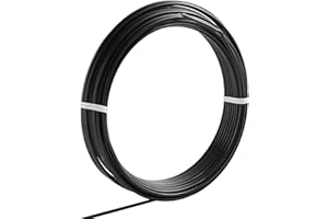 Wazakura Fil Souple en Aluminium Anodisé 7 M pour Bonsaï et Jardinage, Rouleau 2.5 mm, 150 g, Fabriqué au Japon, Sculpter et Ligaturage Branche - Travail Manuel - Noir